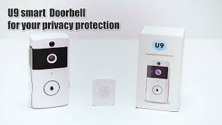 U9 Video Doorbell with ERP Motion Detection Snapshot Function WiFi-Connected Smart Home