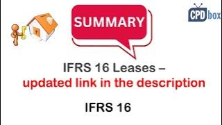 IFRS 16 Leases - updated link in the description