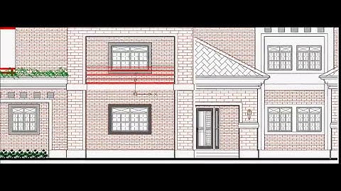 Autocad Tutorial House Design Elevation part 2