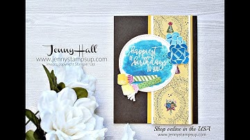 Two step stamping using Stampin Up products with Jenny Hall