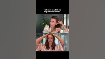 Following Hailey bieber’s Vogue makeup routine…