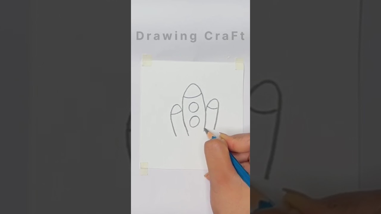 Easy rocket drawing ASMR 