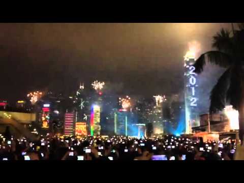 2012香港維多利亞港跨年煙火