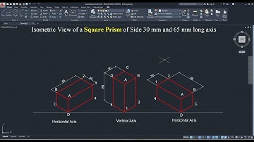 Isometric View of a Square Prism