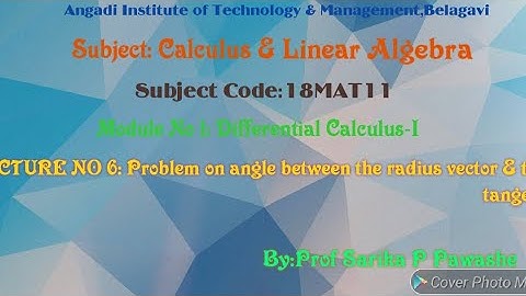 18MAT11: Calculus & Linear Algebra