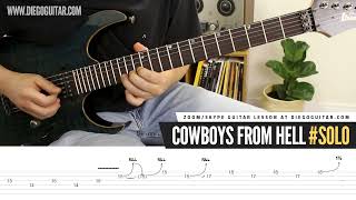 Dimebag Darrell - Cowboys From Hell Guitar Solo Lesson | Tab | Tutorial