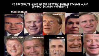 US Presidents alive in my lifetime sing staying alive (muted due to copyright)