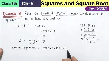 Class 8th Chapter 5 Squares and square root Example 8 Maths New NCERT | Find the smallest square num