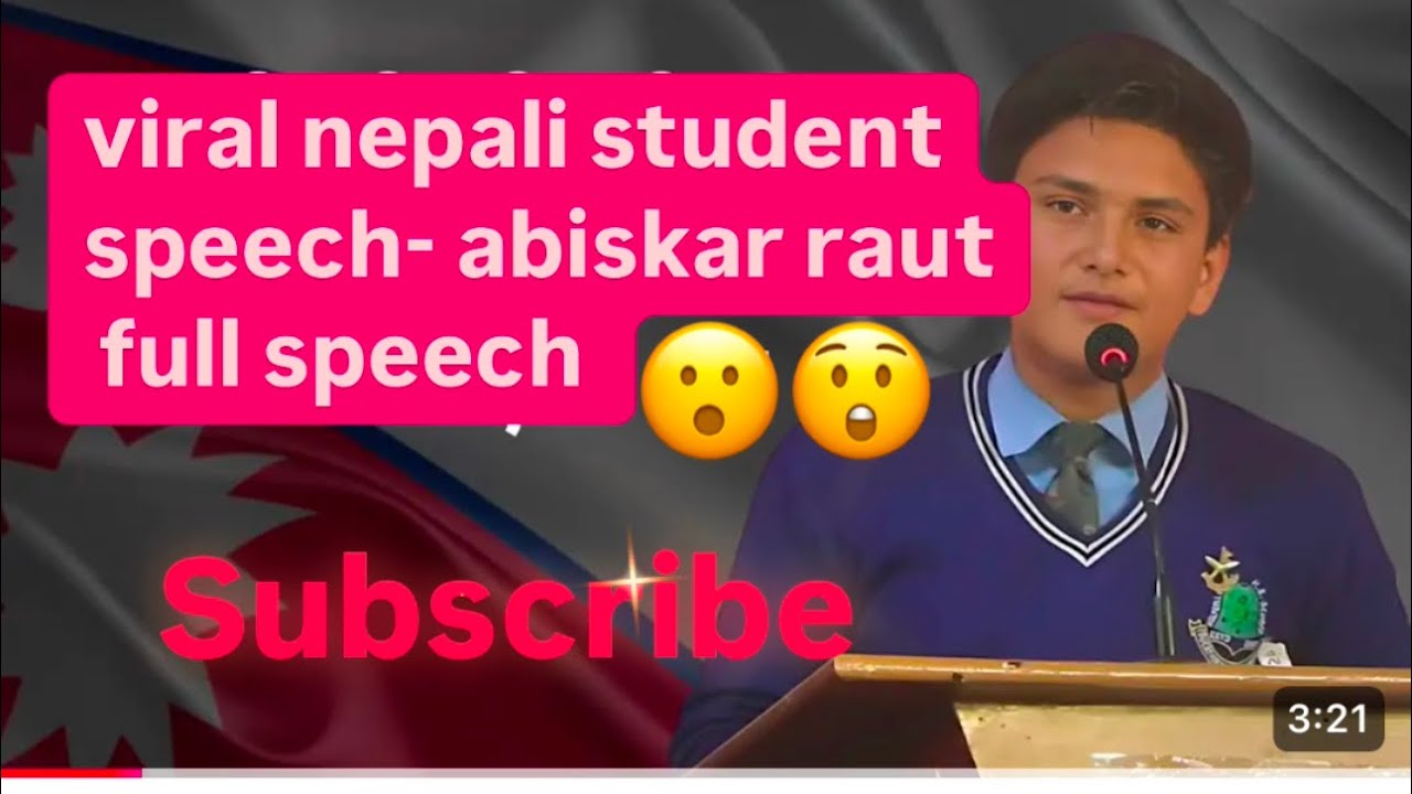 Nepali boy delivering I speech just like Adolf hitler 