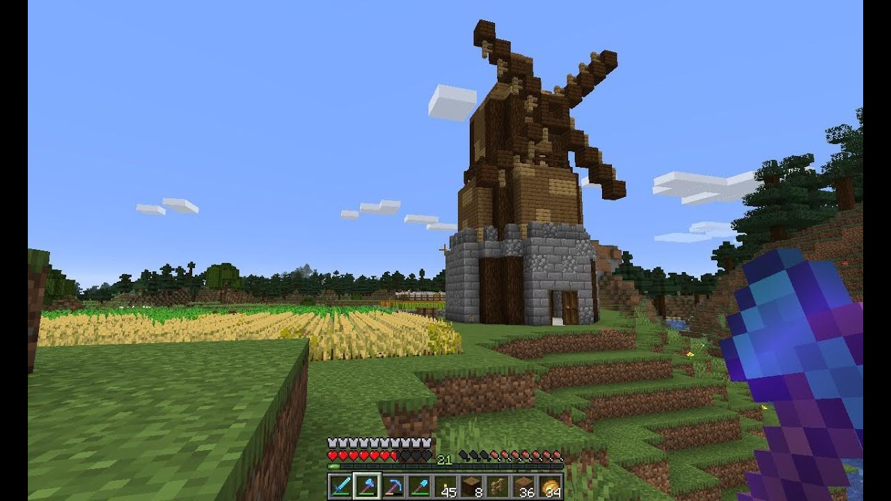I built a working mill using the ``create'' mod minecraft - YouTube