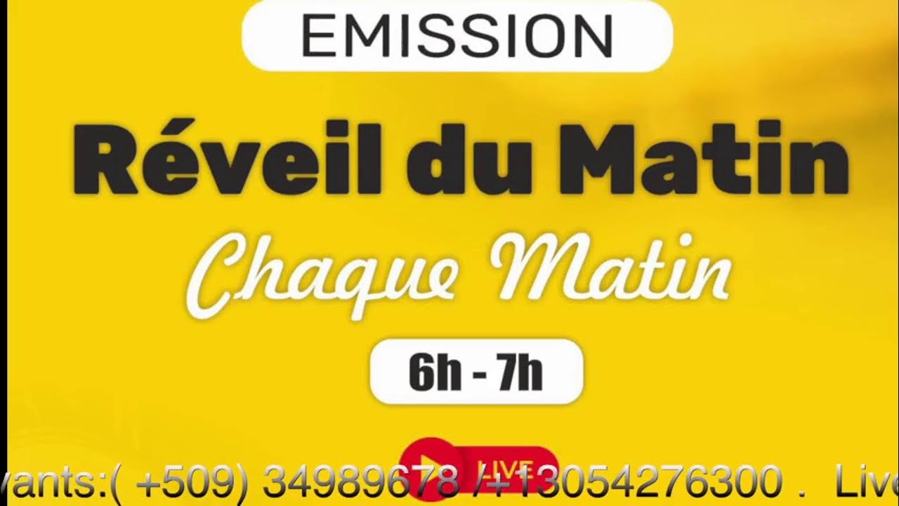 Emission réveil du matin;Mercredi 4 Mars 2026