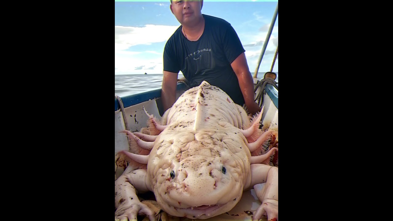 Giant Axolotls?! #axolotl  #cryptozoology  #cryptids #sea #ocean 