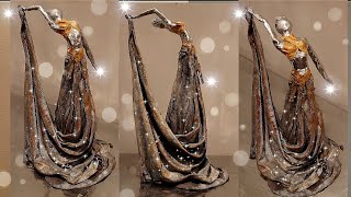 : #diycrafts EMPTY BOTTLE INTO BEAUTIFUL SCULPTURE OF LADY|| ROOM DECOR IDEA: #diy #howtomake #ideas