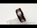 Black Tungsten Carbide Ring Tungsten Celtic Dragon Knot Resin Inlay Rose Gold Wedding Band Rings