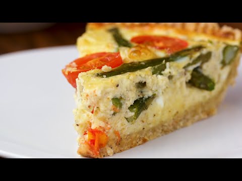 cast-iron-cheesy-asparagus-quiche-•-tasty