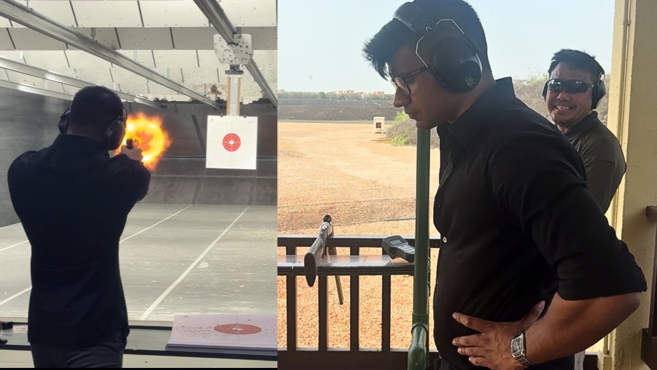 How it feels to shoot a REAL GUN | DUBAI VLOG