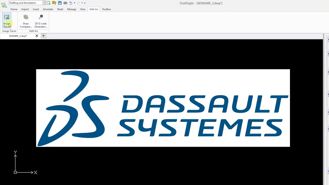 DraftSight 2019 Image Tracer - YouTube