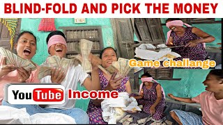 FAMILY GAME with SASUMAMI |\ BLIND FOLD AND PICK MONEY |\  screenshot 1