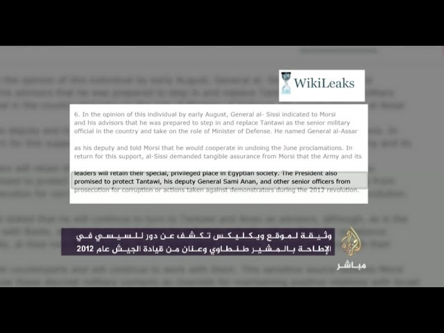 ويكيليكس: السيسي خطط للإطاحة بسامي عنان عام 2012