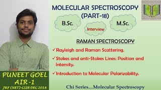 RAMAN SPECTROSCOPY | RAYLEIGH | RAMAN SCATTERING| STOKES &amp; ANTI-STOKES | POLARIZABILITY |CHI PART-18