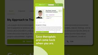 Find a therapist at your pace, with our profile saving function. #GoodTherapy #mentalhealth #therapy