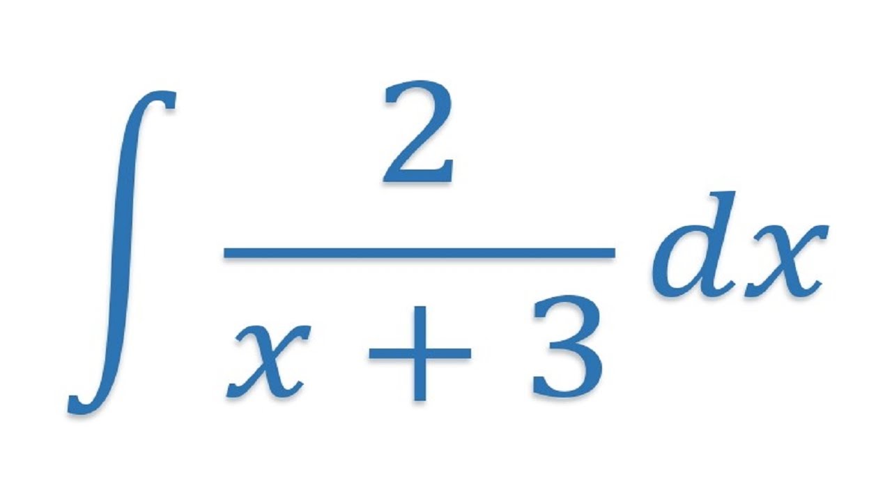 INTEGRAL 2/x+3 - YouTube