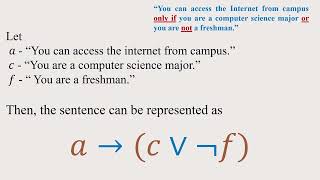 Applications of Propositional Logic: Translating Sentences into Logical Expressions