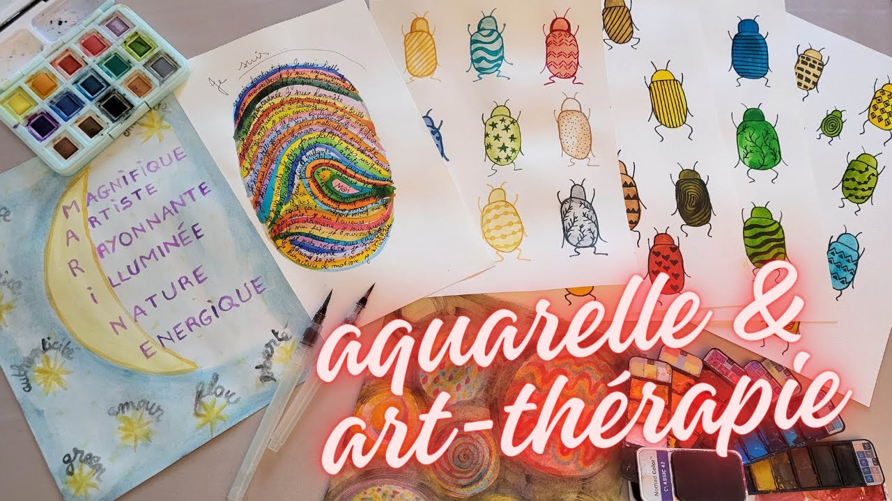 3 exercices d'art-thérapie à l'aquarelle.