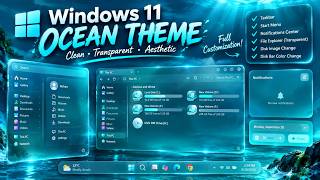🔥 I Turned Windows 11 into a Stunning Ocean Theme! 🌊🤯 | Full Aqua Glass Customization | ®™ |