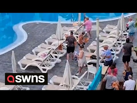 Sunbed wars: Holidaymakers race to reserve hotel loungers at hotel in Tenerife | SWNS