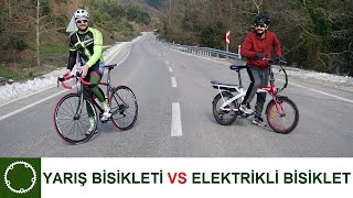 YARIŞ BİSİKLETİ VS ELEKTRİKLİ BİSİKLET  KİM GEÇER ?