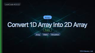 LeetCode 2022: Convert 1D Array Into 2D Array — The Array Scan Trick (C#)