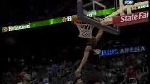 Andre Igoudala Smacks Josh Childress Shot against ...