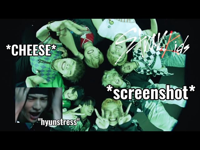 Straykids 'Cheese' but everytime they say CHEESE it takes a screenshot class=