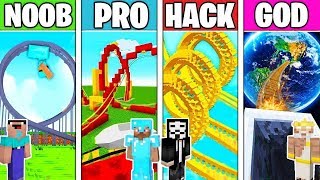 Minecraft NOOB vs PRO vs HACKER: ROLLER COASTER CHALLENGE in Minecraft \/ Animation