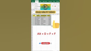 2 Shortcut Key🔥 to Add/remove filter in excel #shorts #excel #ytshorts | Study with DY Official