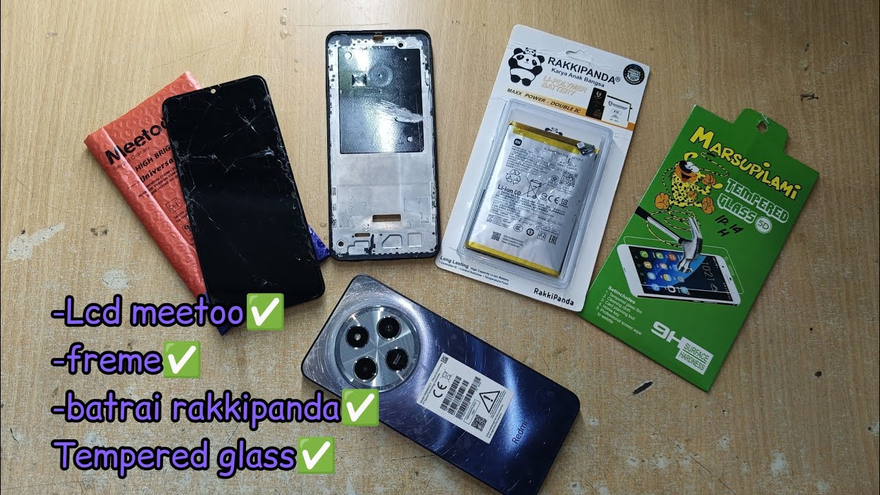 Cara mengganti lcd batrai frame hp redmi 14c