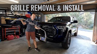 2022 Tundra Chrome Delete Grille Surround How to Remove Reinstall
