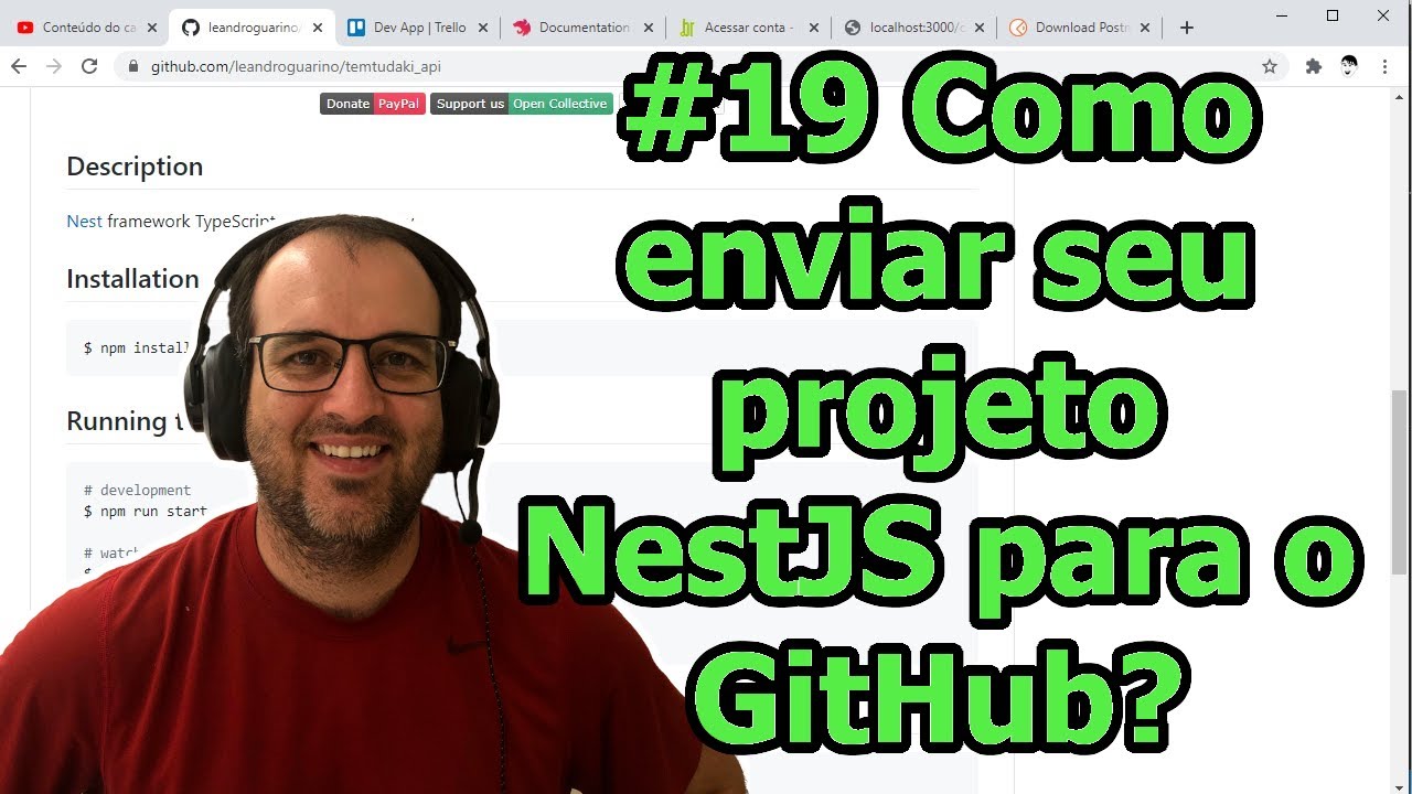 Aula 19 - Como enviar seu projeto do NestJS para o GitHub? - YouTube