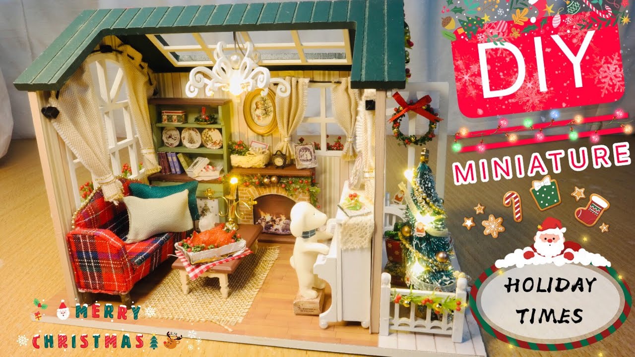 DIY】Miniature Christmas Holiday Times House【手工制作】假日时光 