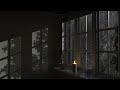 24/7 Rain On Window with Thunder Sounds - Rain in Forest at Night