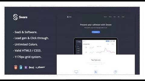 Sware SaaS & Software Landing HTML5 Page Template | Themeforest Download