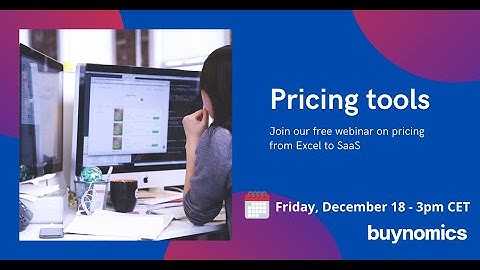 Pricing Tools – from Excel to SaaS | buynomics Webinar