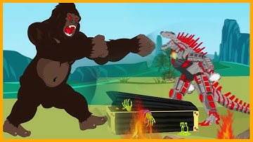 SHARKZILLA Destroy GHOSTZILLA - Godzilla Cartoon Compilation_08 - Coffin Dance Song Meme Cover