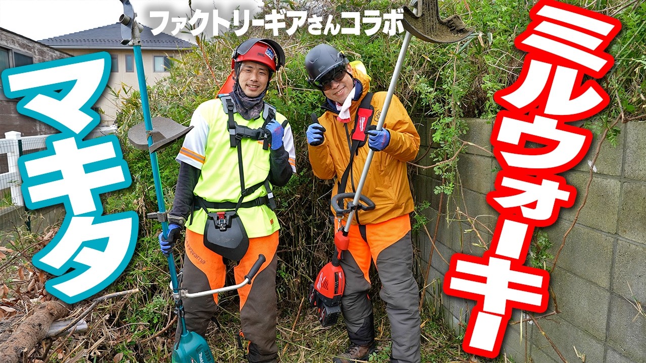 日本×アメリカ】電動草刈機を駆使して雑草ジャングルを開拓する