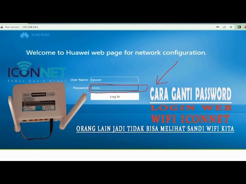 CARA GANTI PASSWORD WEB LOGIN WIFI ICONNET /WIFI PLN