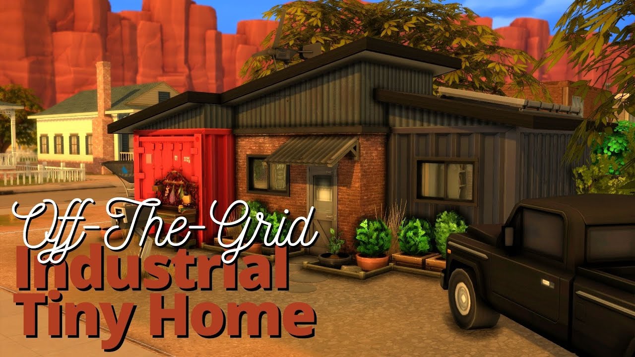 Off-the-grid Industrial Tiny Home | The Sims 4 Industrial Loft Kit: Speed Build