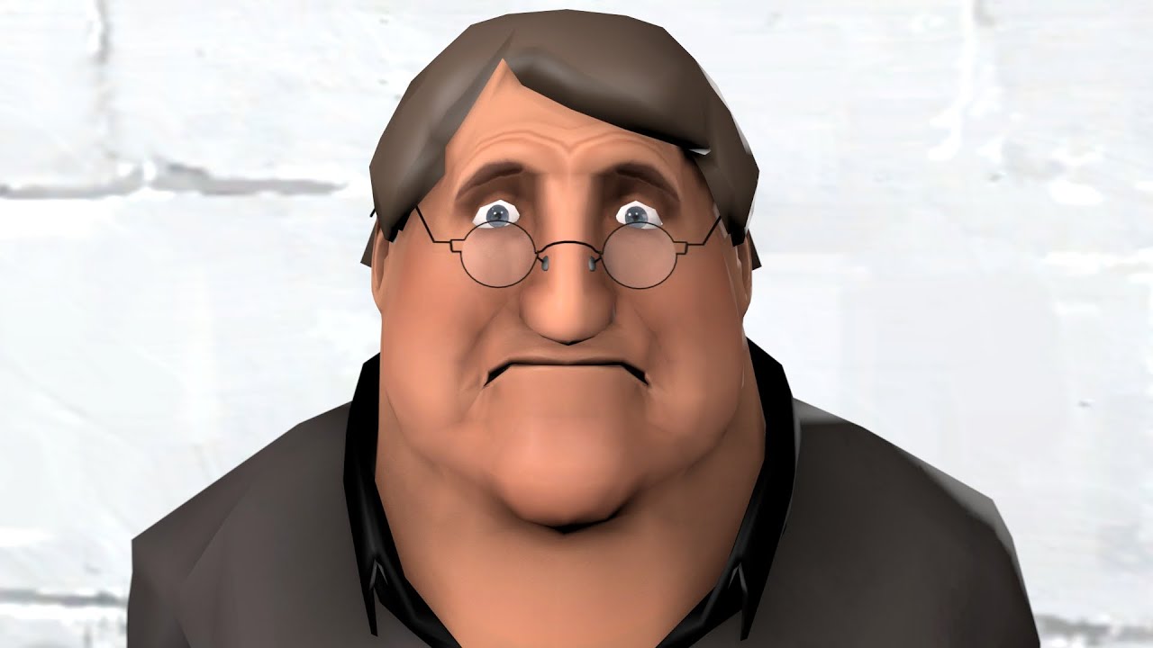 Team Fortress 2 - you can play a Heavy with Gabe Newell's face