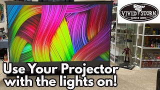 Vivid Storm Alr Projector Screen Makes Every Projector Picture 100% Better