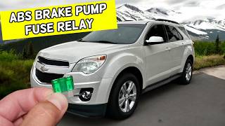 CHEVROLET EQUINOX ABS Brake Module ABS Brake Pump Fuse Relay Location Replacement 2010 2011 2012 201